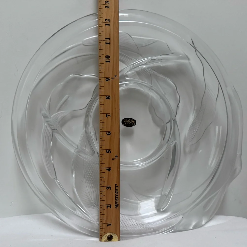 Vintage Studios Crystal Clear Divider Serving Platter (NWT).